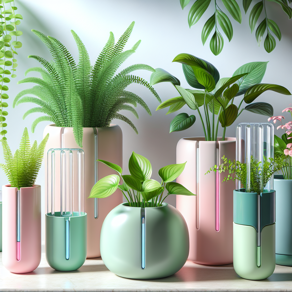 Self-watering indoor planters