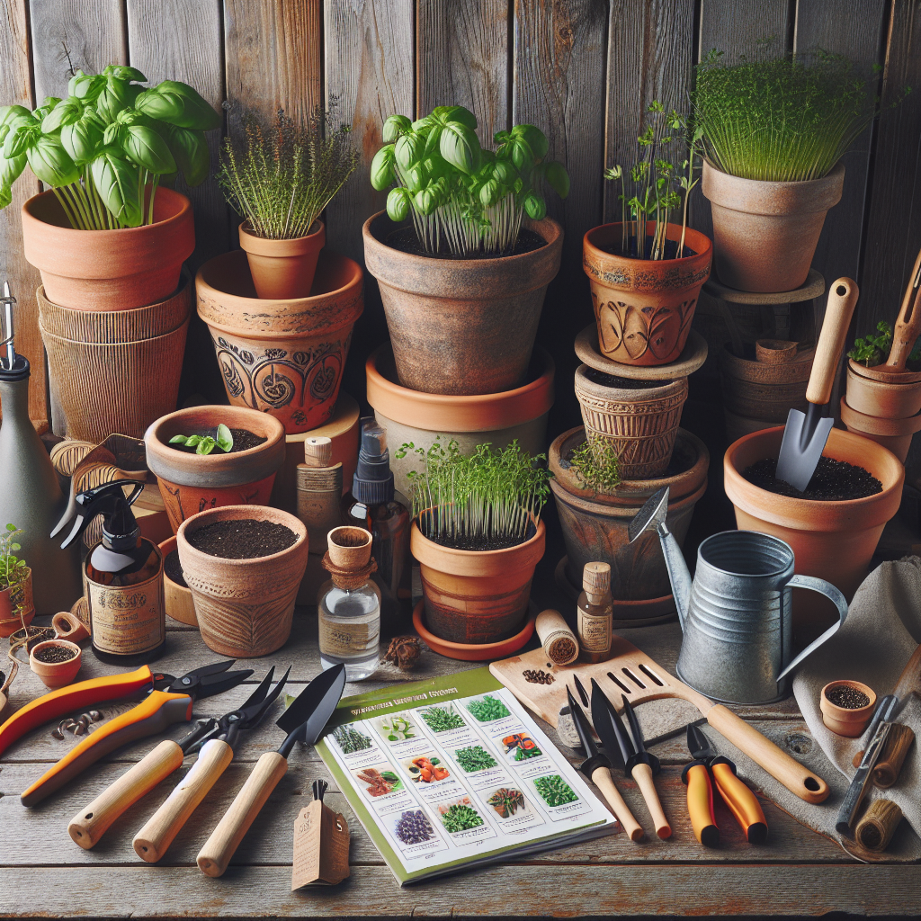 Indoor herb garden supplies